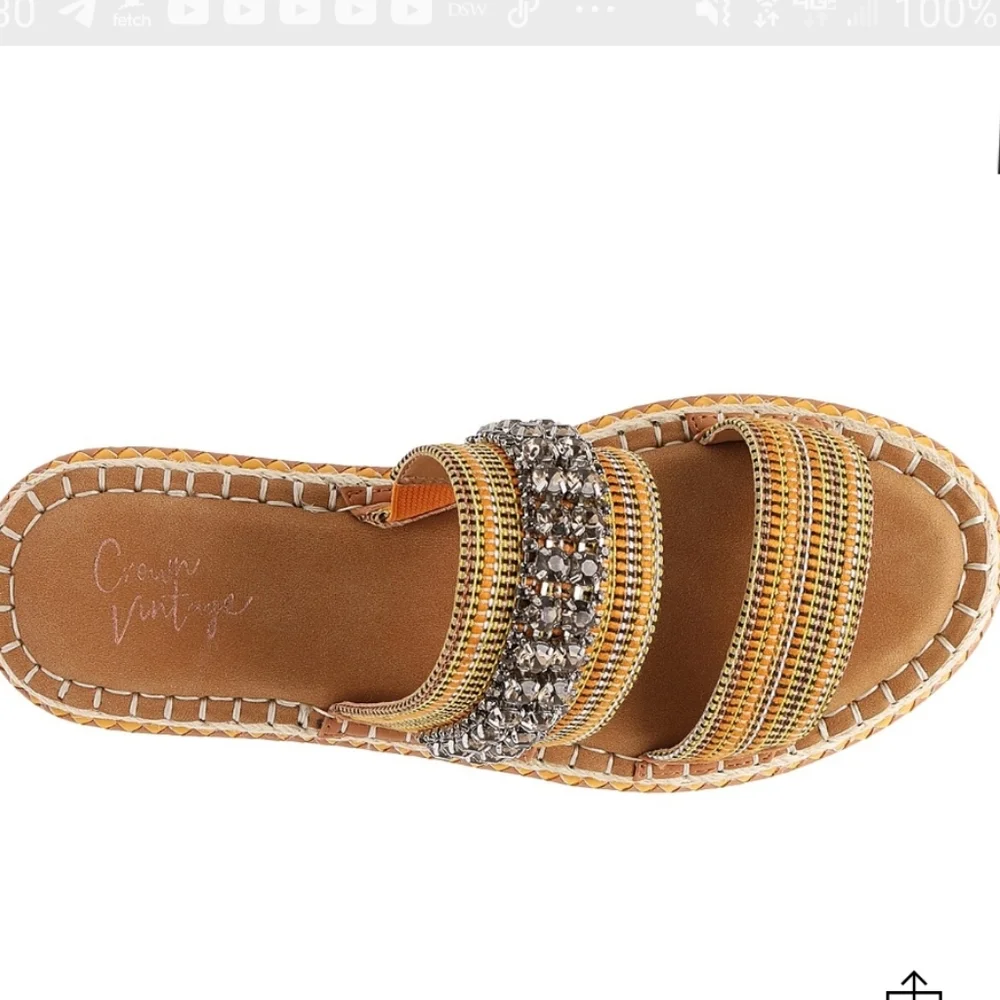 👣CROWN VINTAGE 💫Miyan Espadrilles Sandals in Merigold/Quicksand footwear